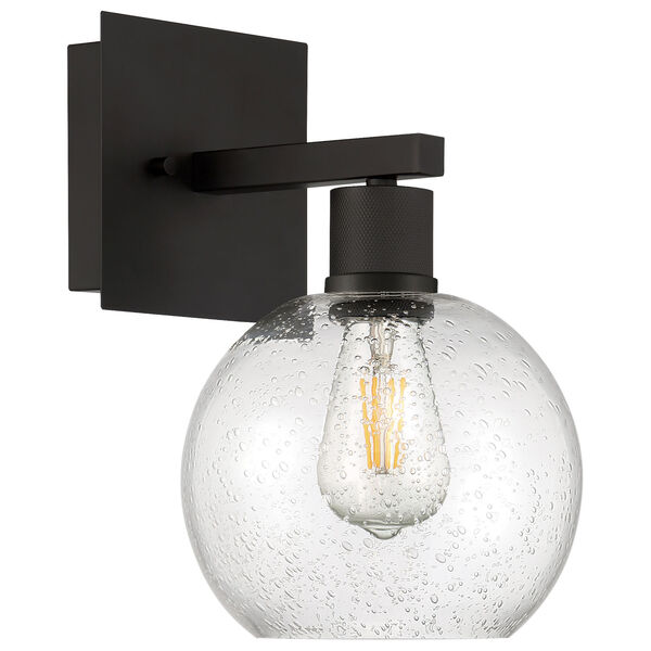 Port Nine Black Globe Outdoor One-Light LED Wall Sconce with Clear Glass, image 6
