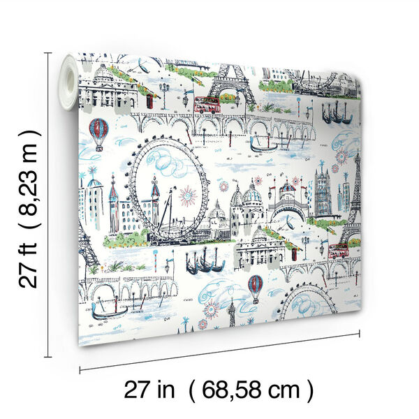 A Perfect World Primary Novelty Euro Scenic Wallpaper - SAMPLE SWATCH ONLY, image 4