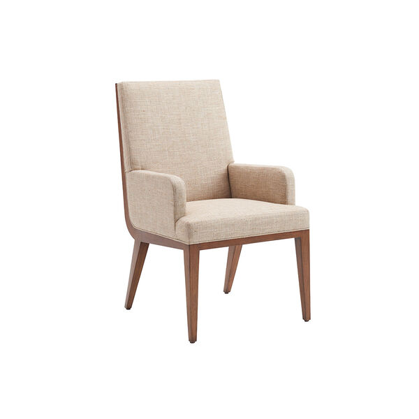 Kitano Beige Marino Upholstered Dining Arm Chair, image 1