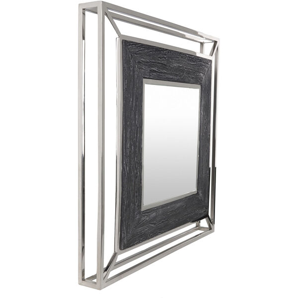Allure Gray and Silver 32-Inch Wall Mirror, image 3