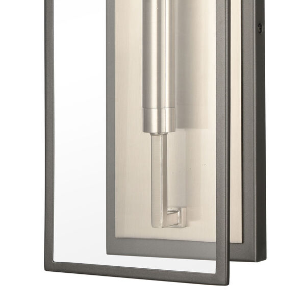 Gianni Dark Gray and Satin Nickel One-Light Wall Sconce, image 6