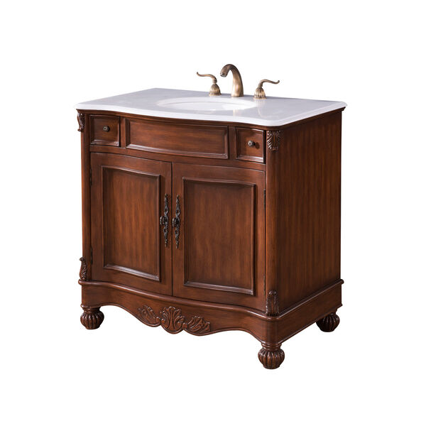 Windsor Teak 36-Inch Vanity Sink Set, image 2