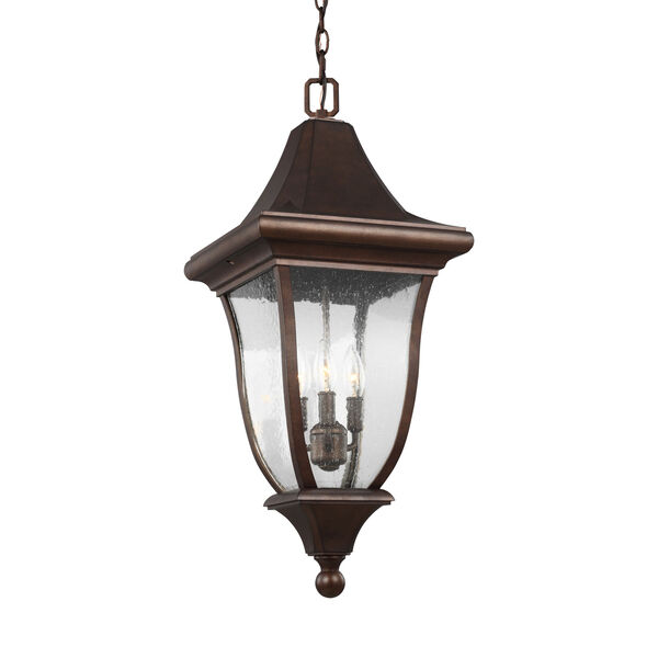 Oakmont Patina Bronze Three-Light Outdoor Pendant Lantern, image 2