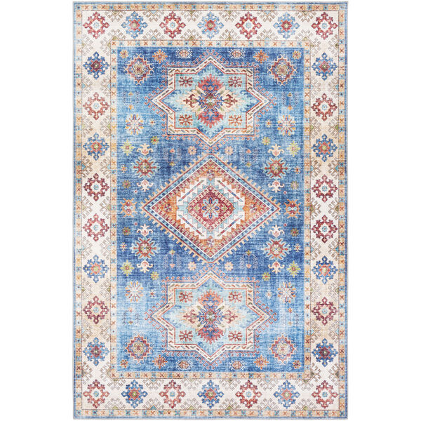 Iris Blue Rectangle 7 Ft. 6 In. x 9 Ft. 6 In. Rug, image 1