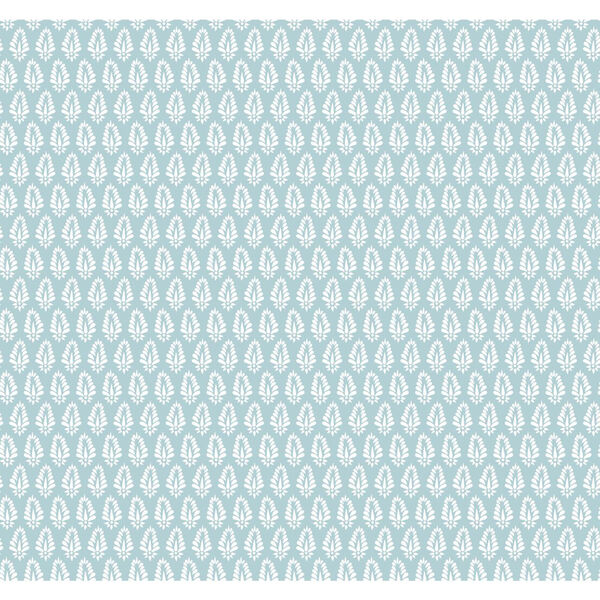 Small Prints Resource Library Blue Two-Inch Mehndi Wallpaper - SAMPLE SWATCH ONLY, image 1