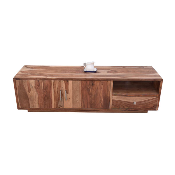 Vacation Natural Low Console with Cabinet and Drawer, image 2