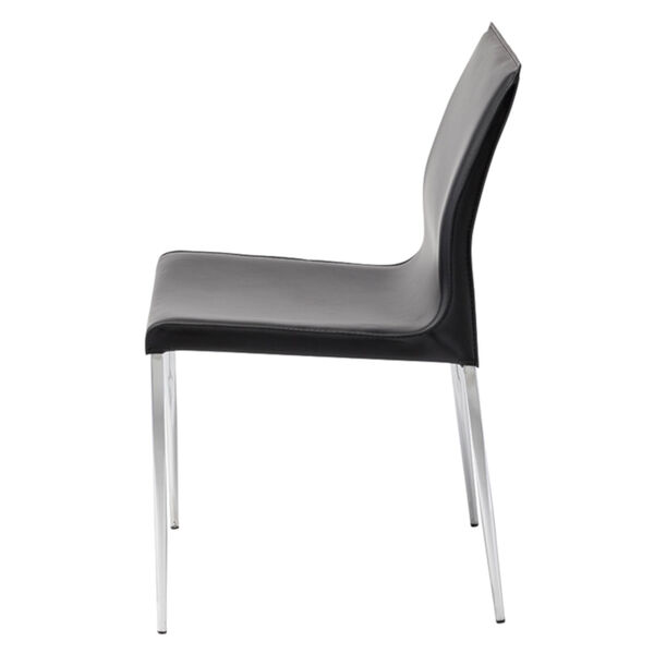 Colter Matte Black and Silver Dining Chair, image 3