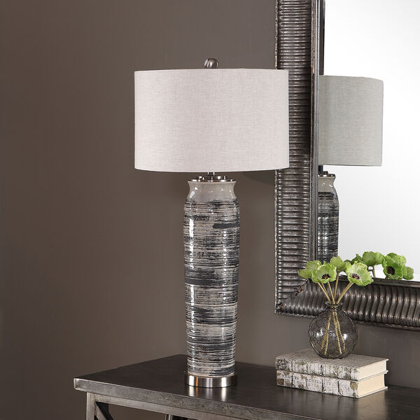 Selby Gray and Cream One-Light Table Lamp, image 5