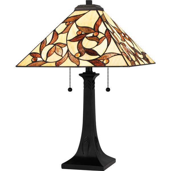 Zion Matte Black Two-Light Table Lamp, image 1