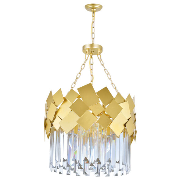 Panache Medallion Gold Four-Light Chandelier with K9 Clear Crystals, image 5