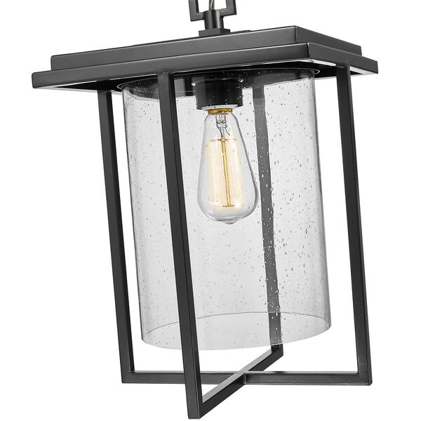Adair Powder Coated Black One-Light Outdoor Hanging Lantern, image 5