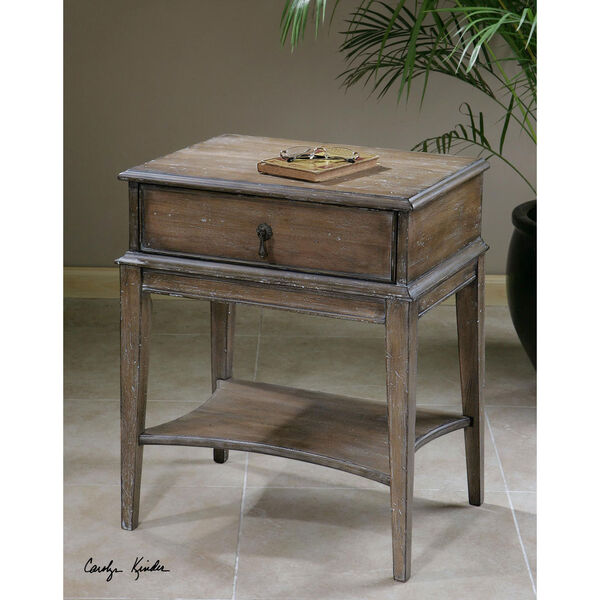 Hanford Pine Antique Accent Table, image 2
