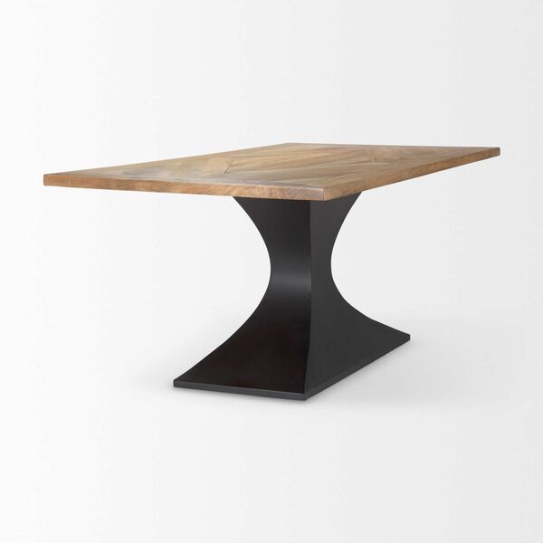 Maxton Light Brown and Black Dining Table, image 4
