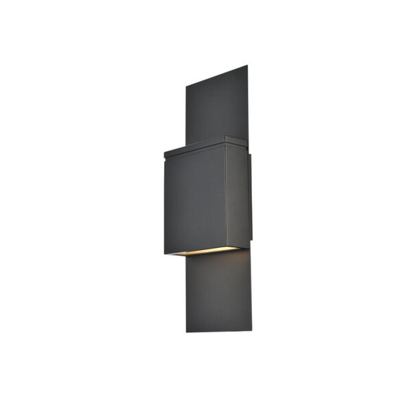 Raine Black 130 Lumens 12-Light LED Outdoor Wall Sconce, image 2