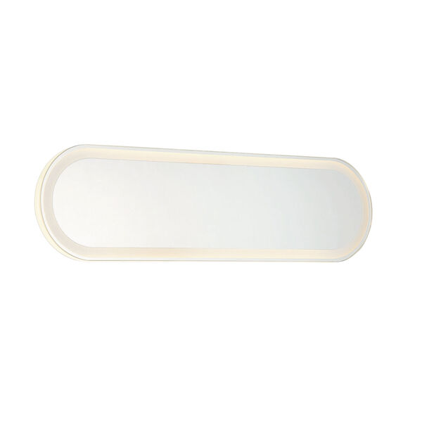 White 24-Inch Wall Mirror with LED Light, image 1