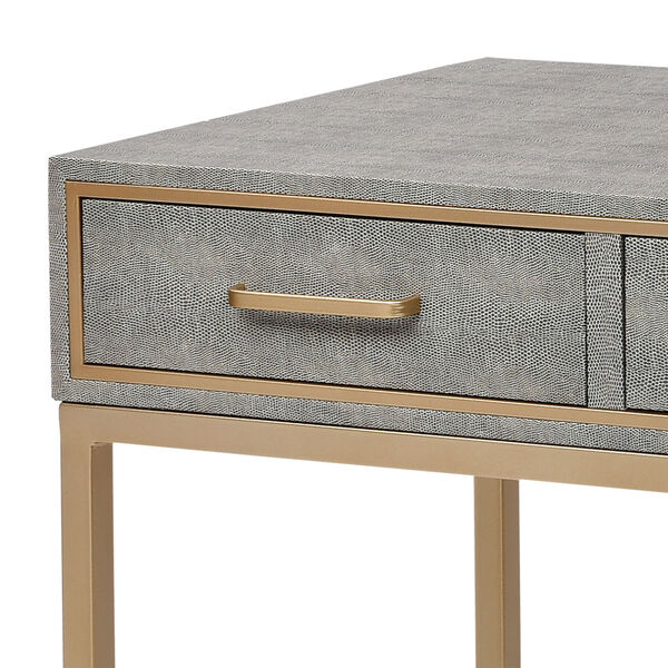 Sands Point Grey and Gold Three-Drawer Console Table, image 3