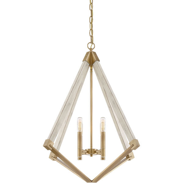 View Point Weathered Brass Four-Light Pendant, image 5