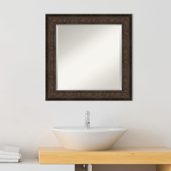 Ridge Bronze 26W X 26H-Inch Bathroom Vanity Wall Mirror, image 3
