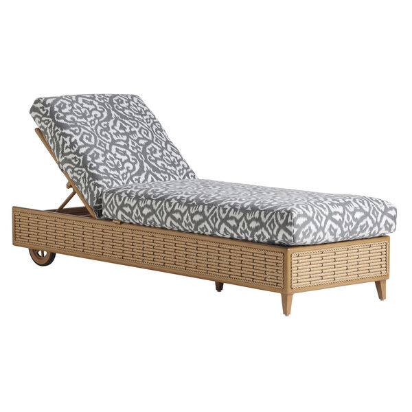 Los Altos Valley View Wood and Rich Aged Patina Chaise Lounge, image 1