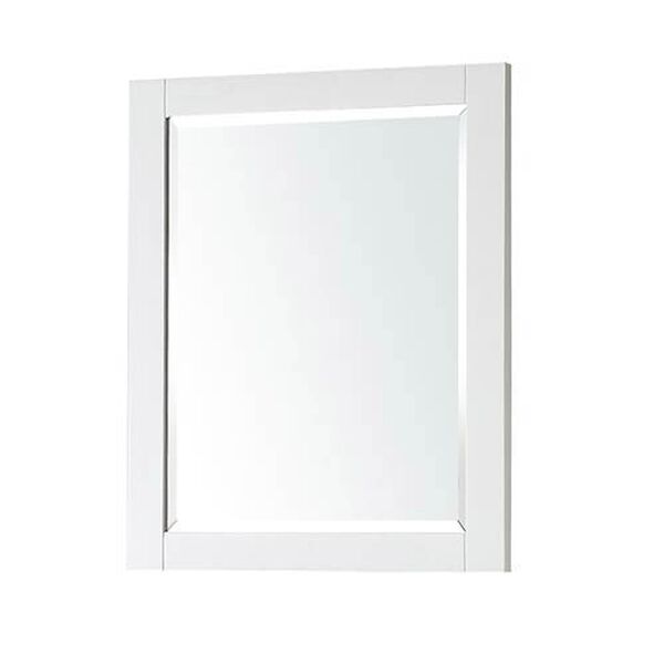 White 24-Inch Beveled Edge Rectangular Mirror, image 2