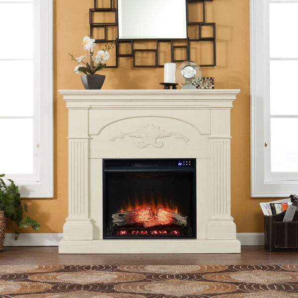 Sicilian Ivory Electric Fireplace, image 1