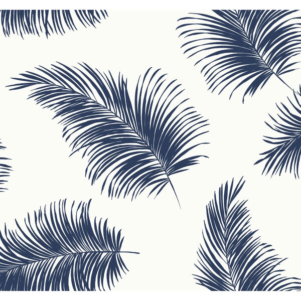 Lillian August Luxe Haven Blue Tossed Palm Peel and Stick Wallpaper, image 2