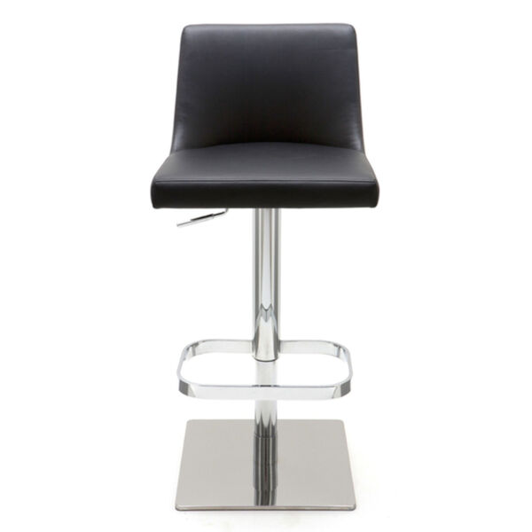 Rome Black and Silver Adjustable Stool, image 2