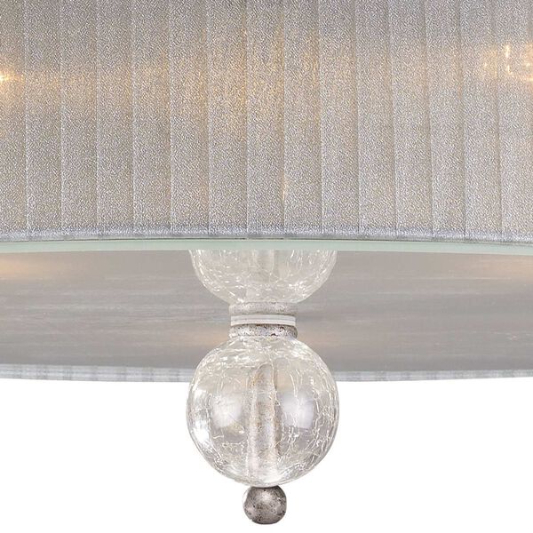 Alexis Antique Silver Semi-Flush Ceiling Light, image 4