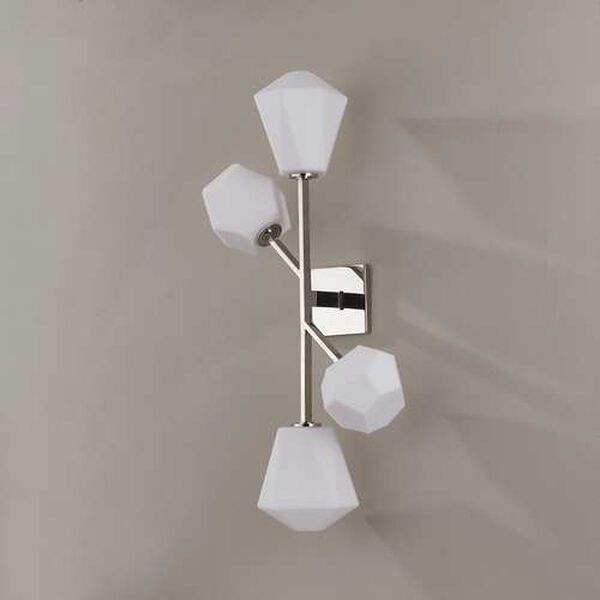 Tring Polished Nickel Four-Light Wall Sconce, image 5