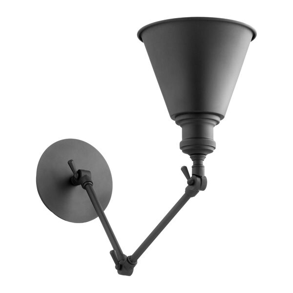 Black Seven-Inch One-Light Wall Mount, image 1