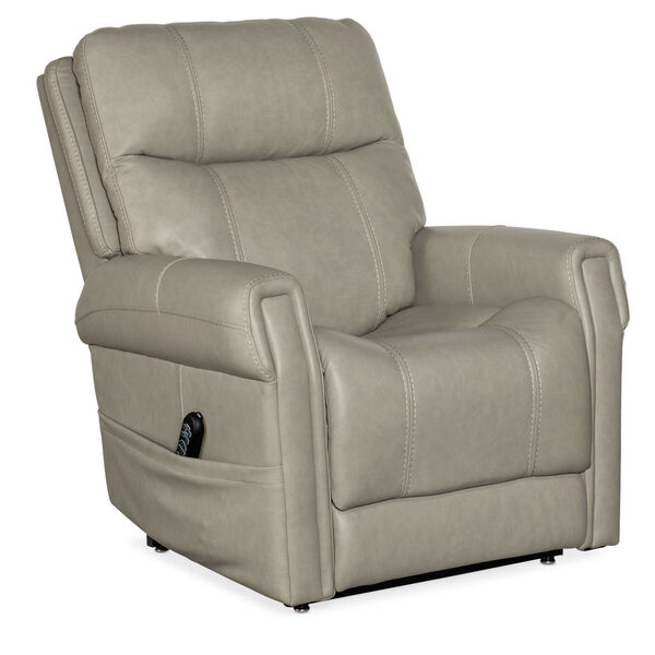 Carroll Gray Power Recliner with Power Headrest, image 1