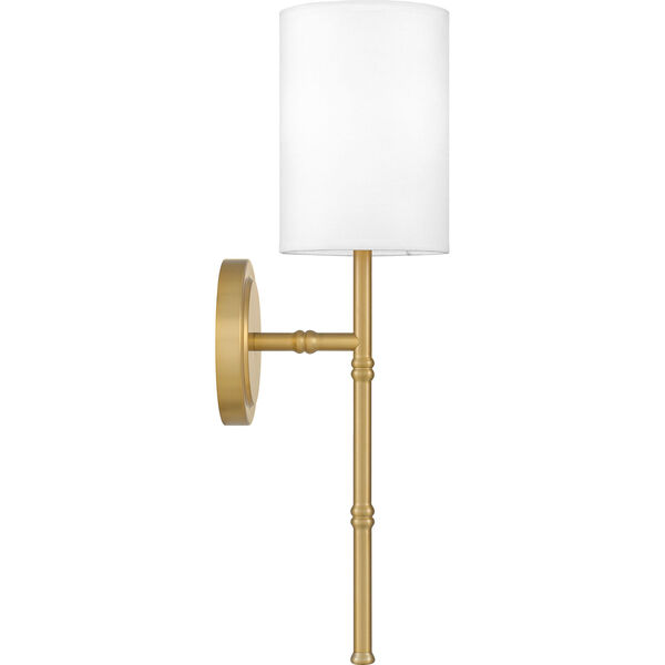 Monica Aged Brass and White One-Light Wall Sconce, image 4
