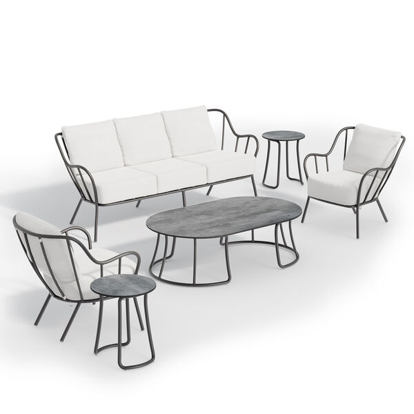 Malti Carbon Outdoor Furniture Set, Six-Piece, image 1