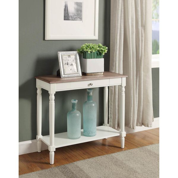 French Country Hall Table with Drawer and Shelf, image 3