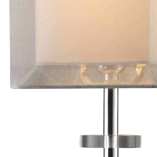 Sligo Chrome Buffet Lamp with Double Shade, image 3