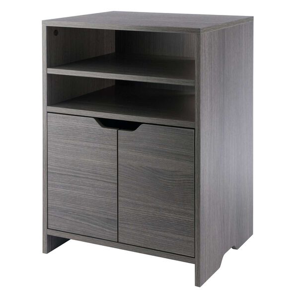 Nova Charcoal Open Shelf Storage Cabinet, image 1