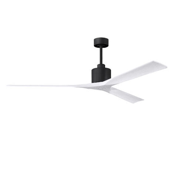 Nan XL Matte Black 72-Inch Ceiling Fan with Matte White Blades, image 1