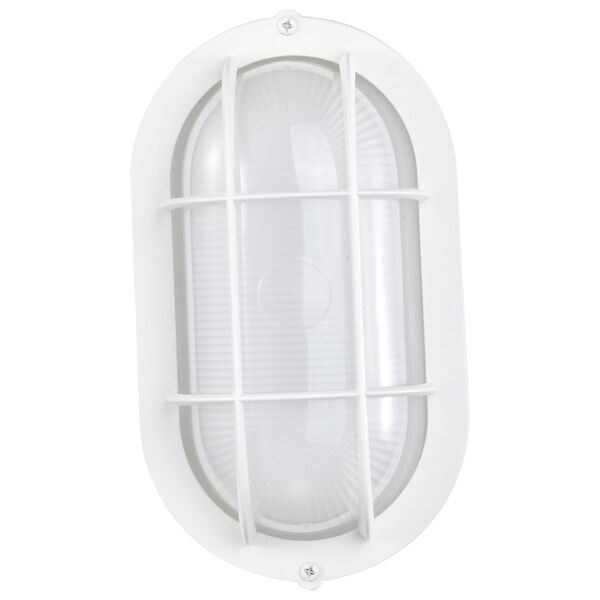 White LED Small Oval Bulk Head Outdoor Wall Mount with Glass, image 4