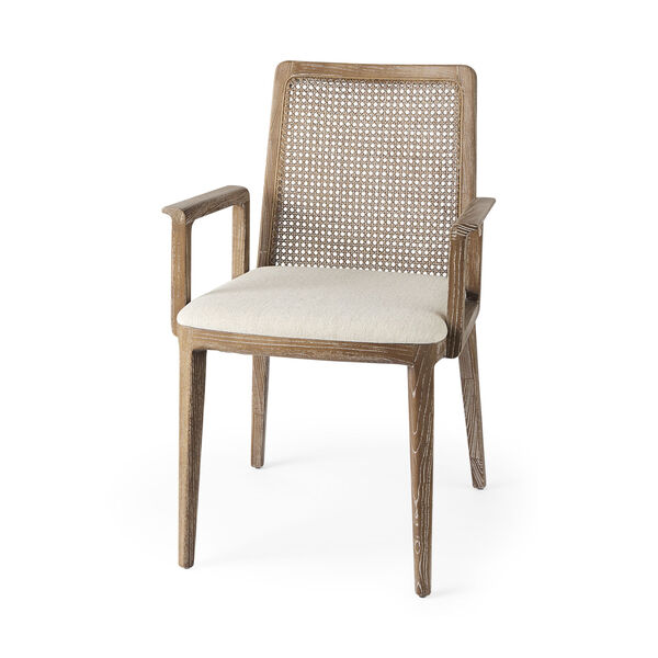 Clara Light Brown and Cream Dining Chair, image 1
