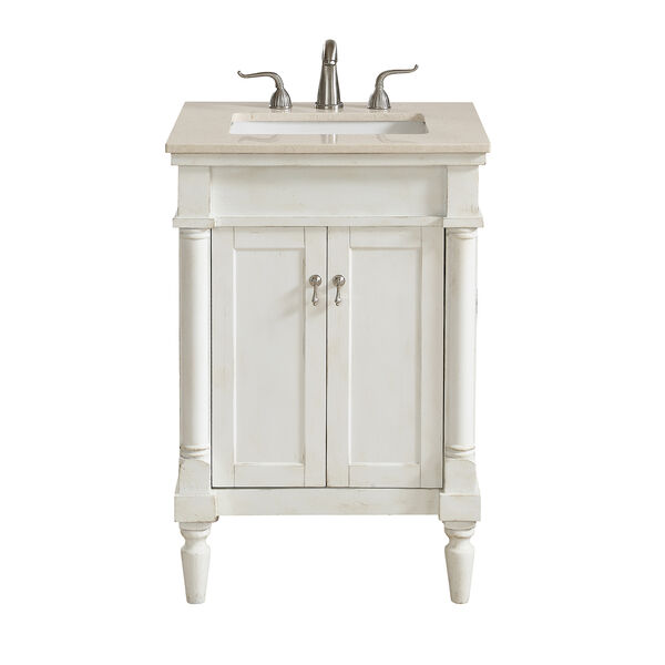 Lexington Antique Frosted White Vanity Washstand, image 1
