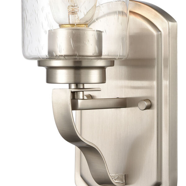 Market Square Silver Brushed Nickel One-Light Wall Sconce, image 4