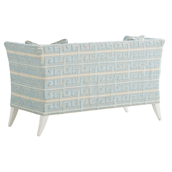 Avondale Blue and White Hampstead 60-Inch Settee, image 2