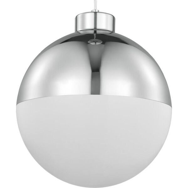 Globe Polished Chrome 12-Inch ADA LED Pendant, image 1