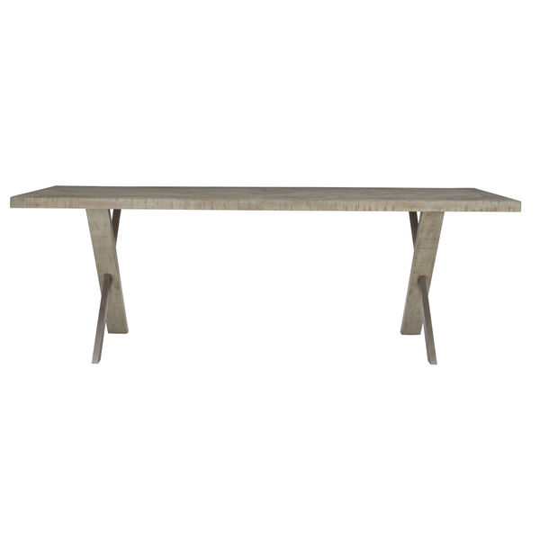 Glazed Silver and Brown Loft Milo Dining Table, image 2