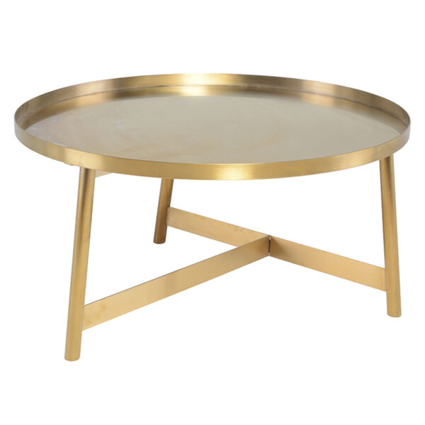 Landon Brushed Gold Coffee Table, image 1