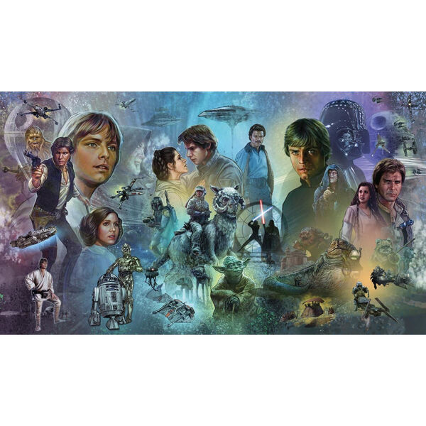 Star Wars Original Trilogy Blue And Purple Peel And Stick Murals, image 1