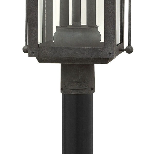 Anchorage Aged Zinc Three-Light Outdoor Post Mount, image 2