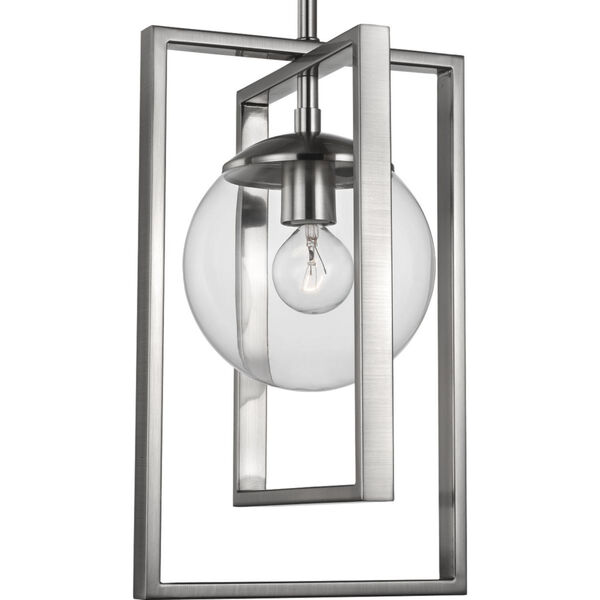 Atwell Brushed Nickel Eight-Inch One-Light Mini Pendant, image 1