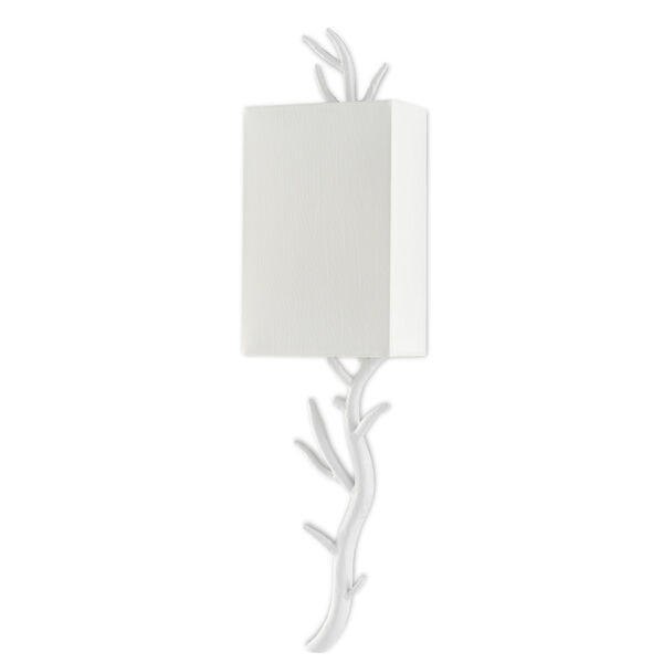 Baneberry Gesso White One-Light Wall Sconce, Left, image 4