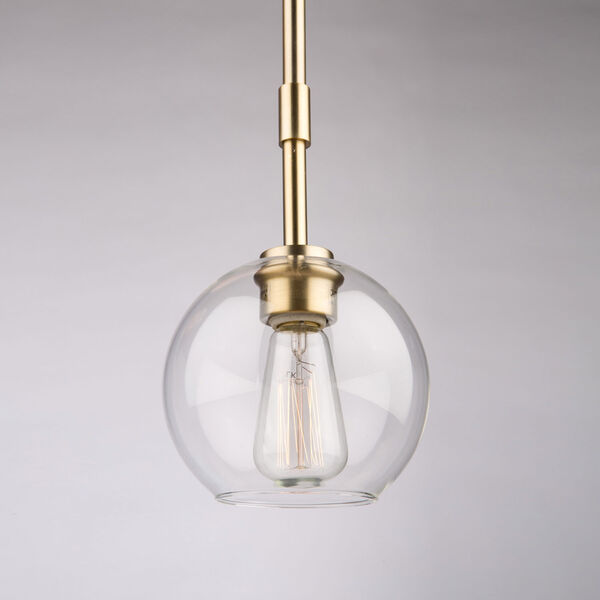 Hamilton Satin Brass 7-Inch One-Light Mini Pendant, image 2